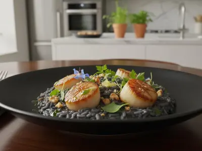 Risotto Sombre aux Noix de Saint-Jacques