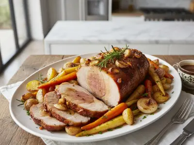 Rôti de Porc Traditionnel à l'Ail et au Romarin