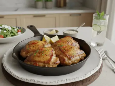 Hauts de cuisse de poulet sans peau savoureux à l'Air Fryer