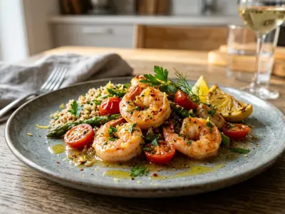 Poêlée de Crevettes Protéinée à l'Ail et au Citron