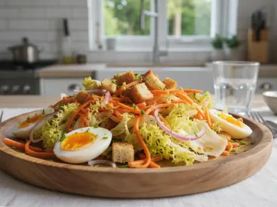 Salade Croquante du Nord aux Carottes, Endives et Œuf Mollet