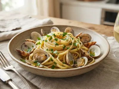 Linguini aux palourdes et vin blanc