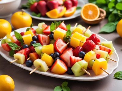 Brochettes Estivales de Fruits Frais Mentholées