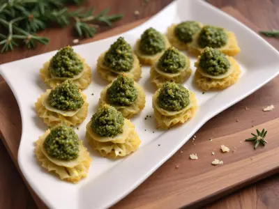 Mini Sapins Feuilletés Pesto & Parmesan