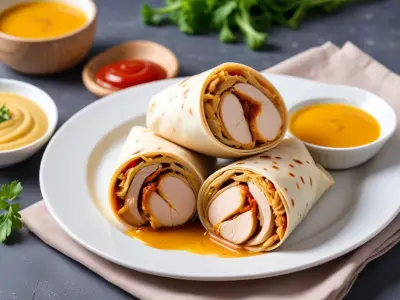 Wrap au Poulet Pané et Sauce Moutarde-Miel