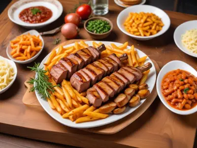 Côtes de porc grillées aux pennes épicées