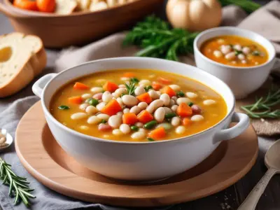 Soupe Rustique aux Haricots Blancs et Légumes d'Hiver