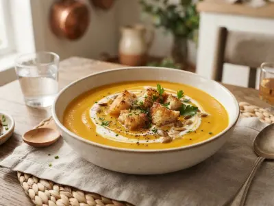 Velouté de potiron et croûtons