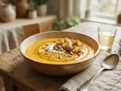 Velouté de potiron et croûtons