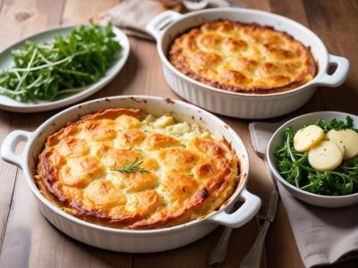 Rôti de Porc aux Herbes, Gratin Dauphinois et Salade Verte