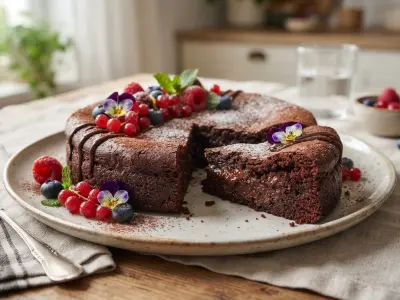 Gâteau moelleux au chocolat noir et skyr sans beurre