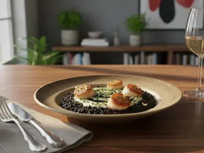 Risotto Mystère à l'Encre de Seiche