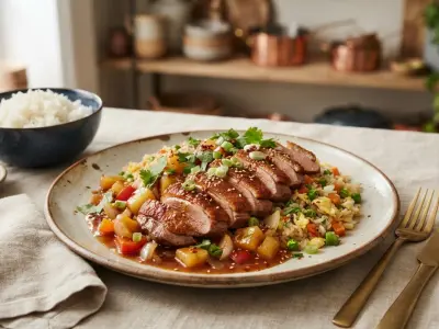 Canard laqué à la sauce aigre-douce