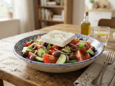 Authentique Salade Grecque Croquante et Feta