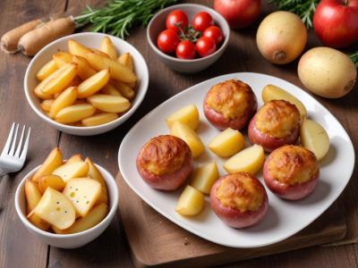 Pommes de Terre Farcies à la Chair à Saucisse et au Fromage