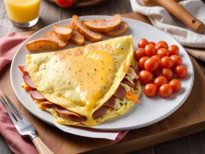 Omelette Paysanne aux Carottes, Jambon et Saucisson