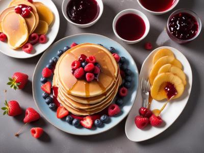 Brunch : Pancakes aux fruits rouges et sirop d'érable
