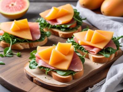 Sandwich estival au jambon cru, roquette et melon
