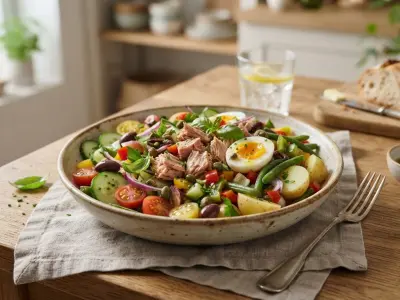 Salade complète de thon aux crudités croquantes