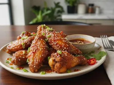 Ailes de Poulet Croustillantes au Miel et Sriracha