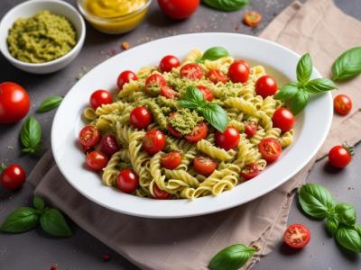 Salade de Pâtes estivale au Pesto et Tomates Cerises