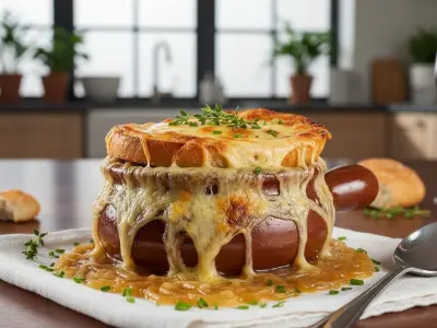 Soupe à l'oignon gratinée traditionnelle
