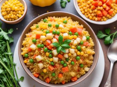 Couscous Végétalien aux Légumes et Pois Chiche