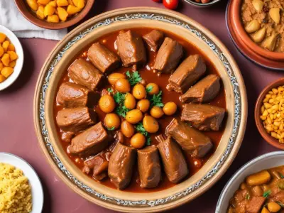 Tajine d'agneau aux pruneaux et amandes pour 12 personnes