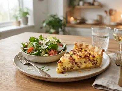 Quiche lorraine et salade verte