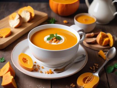 Soupe Veloutée de Courge Butternut au Lait de Coco