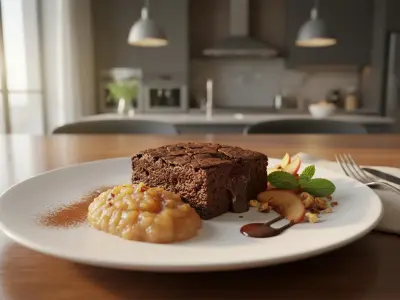 Le Brownie Intense au Chocolat et Compote de Pommes