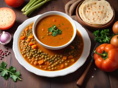 Sambar Traditionnel aux Légumes et Lentilles