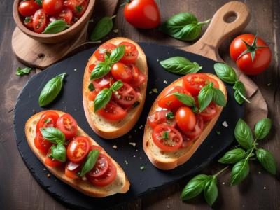 Bruschetta Estivale Tomate-Basilic