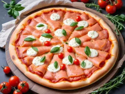 Pizza au Saumon Fumé, Crème Fraîche et Aneth