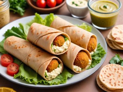Wrap aux Falafels, Houmous et Concombre