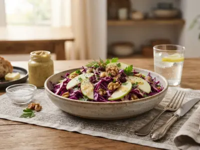 Salade de chou rouge et pommes