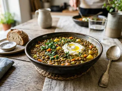 One Pot de Lentilles Vertes aux Légumes et Épices Douces