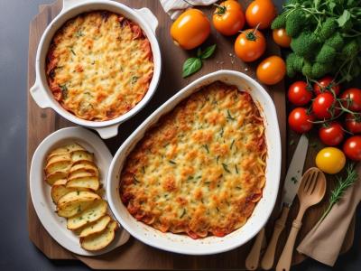 Tian de légumes provençal et gratin de courgettes