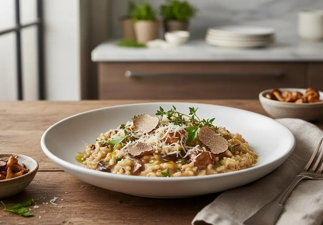 Risotto Crémeux aux Champignons des Bois