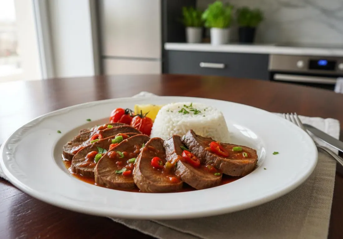 Langue de Bœuf Sauce Piquante au Cookeo
