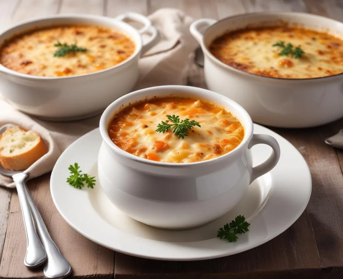 Soupe à l'oignon gratinée