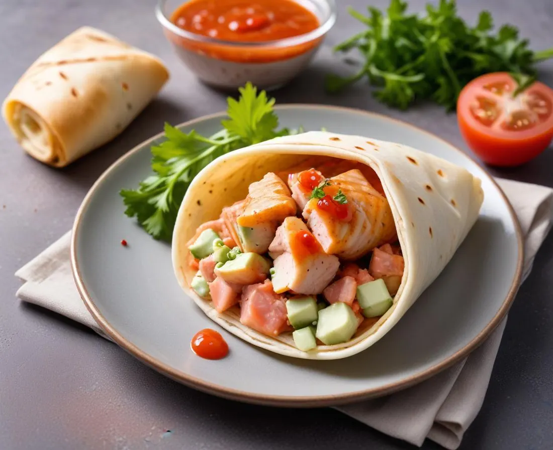 Wrap au Poisson Pané et Sauce Tartare