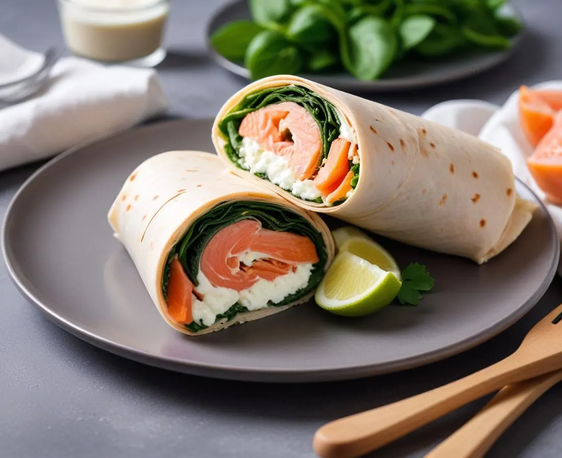 Wrap au Saumon, Épinards et Ricotta