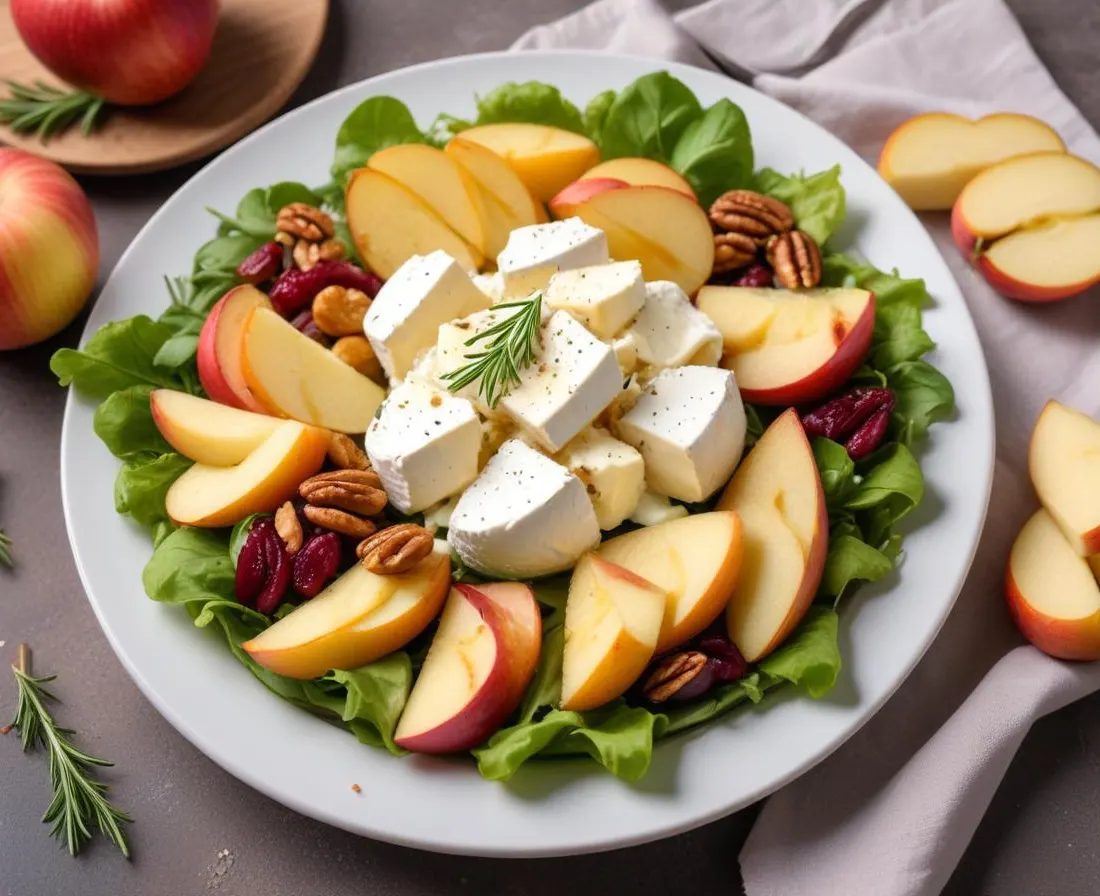 Salade de Chèvre Chaud aux Noix et Pommes