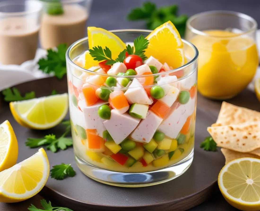 Verrine de ceviche de daurade au citron vert