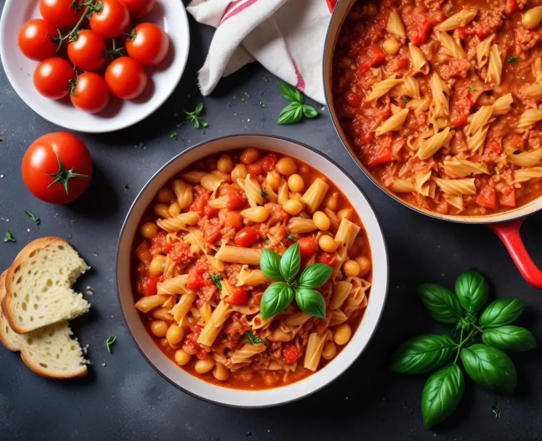One Pot Pâtes au Thon et Tomates