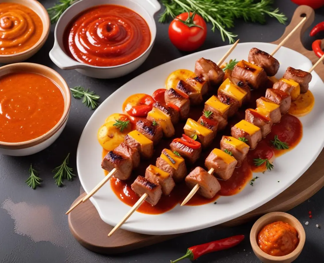 Brochettes de dinde à la sauce barbecue et paprika fumé