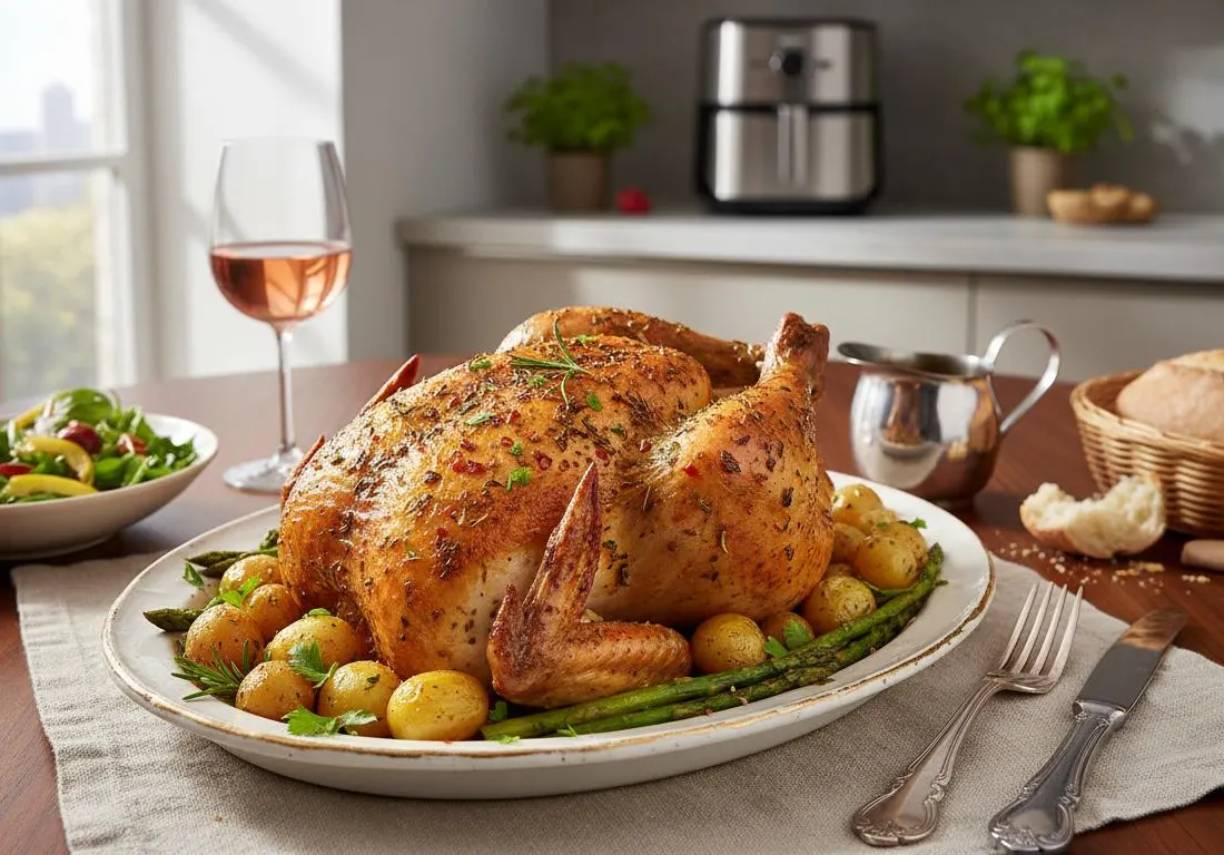 Poulet Rôti aux Herbes au Airfryer Cosori