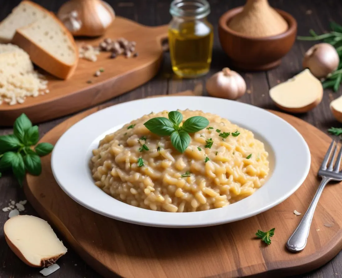 Risotto Crémeux aux Champignons et Parmesan
