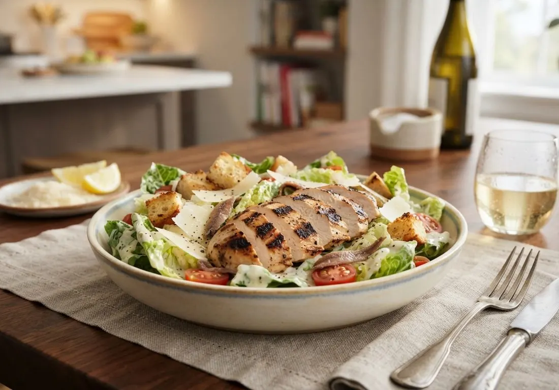 Salade César classique au poulet grillé